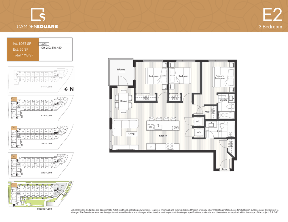 Plan E2 · 3 Bedroom